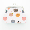 Custom PU Leather Clip Girls Cartoon Cute Cat Coin Purse for Promotion Gift