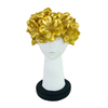 Modern Beautiful Floral Vase Resin Anadem Girl Head Golden Flower Vase for Home Office Decoration