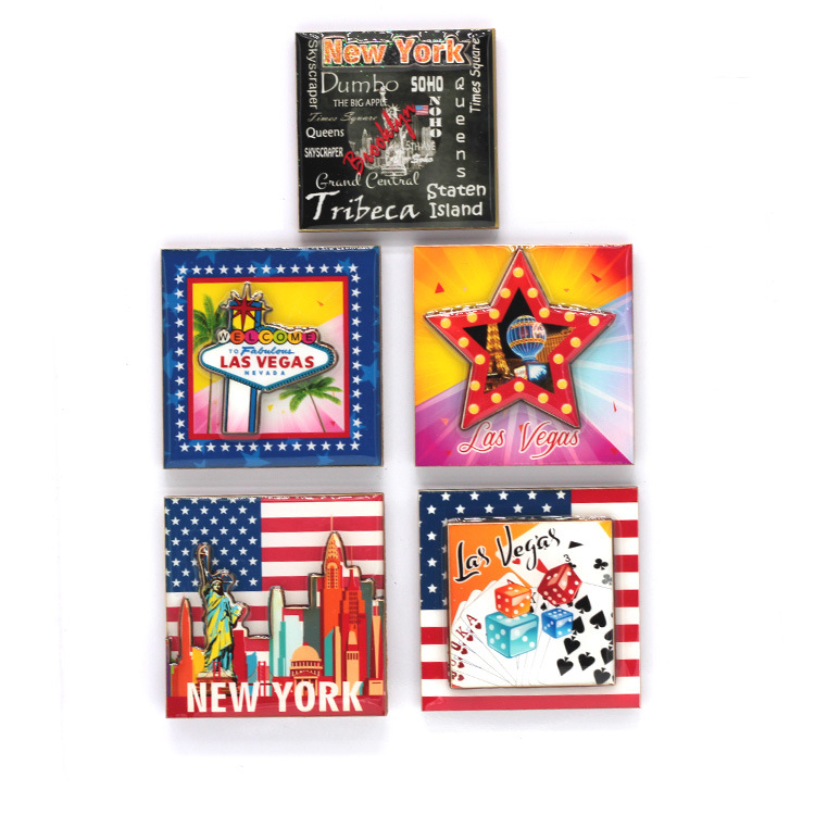 Custom Us States Tourist Souvenir Fridge Magnet Wood Las Vegas Nevada Souvenir Fridge Magnets