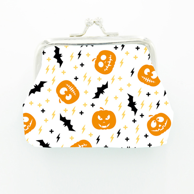 Custom Halloween Holiday Gift Wallet PU Leather Halloween Coin Purse for Women