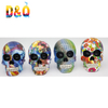 Halloween Home Decor Handicraft Colorful Design Custom Resin Skull Statue Day of The Dead Sugar Skull