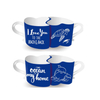 Custom Logo Couple Heart Shaped Mug Souvenir Half Cup