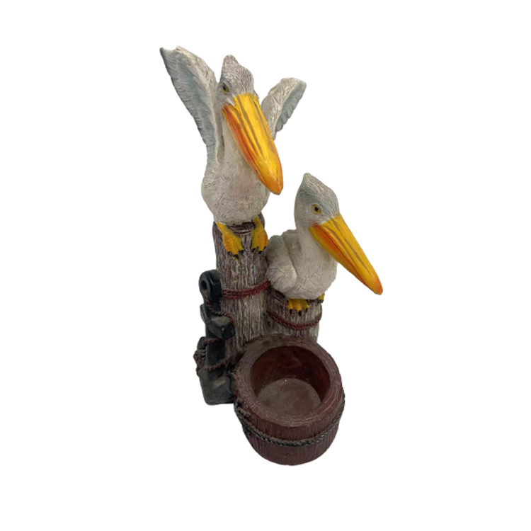 Wholesale Handmade Bird Duck Statue Resin Pelican Figurine