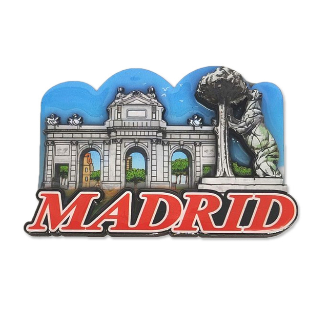 Customized Wood Tourist Souvenir Spain Madrid Fridge Magnet