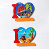 Custom Logo Resin 3D Printing Coastal Tropical Island Palm Tree Magnet Beach Souvenir Coconut Fridge Magnet