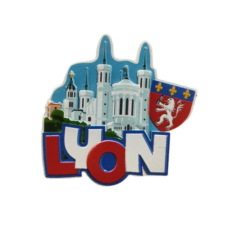 Custom Resin Craft Collection 3D Lyon France Fridge Magnet Travel Souvenir Fridge Magnet