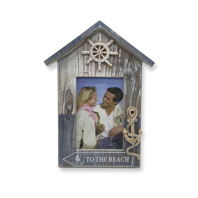 Custom Printing Home Decoration Wood Picture Frame House Shaped Photo Frame