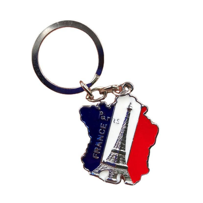 Custom 3D Metal Travel Gift Eiffel Tower Paris France Souvenir Keychain