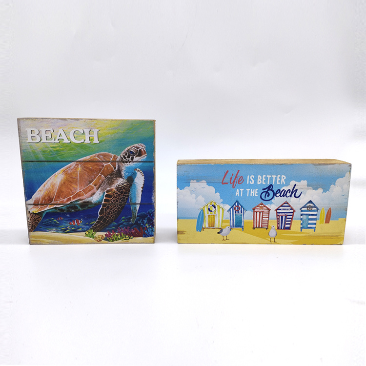 Beach Souvenir Home Decor Custom Sublimation Wood MDF Photo Block