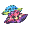 Tropical Hawaii Bucket Hat Summer Sunset Beach Palm Tree Fishman Hat for Outdoor Travel