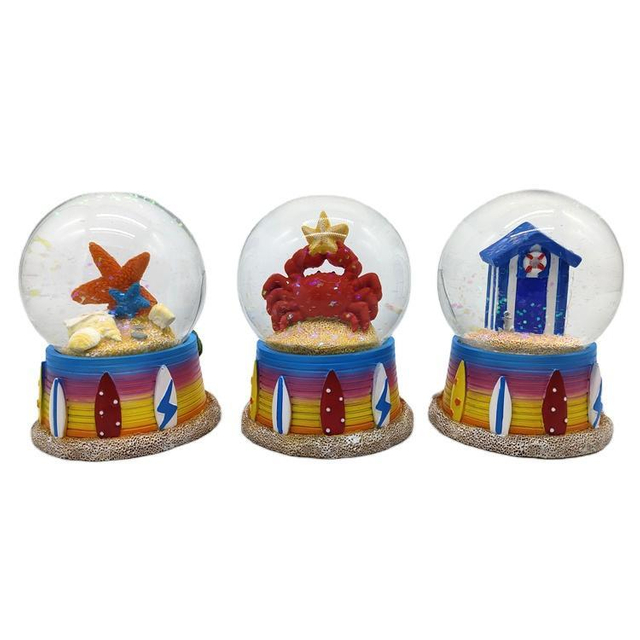 Wholesale Resin Skull Money Box Souvenir Pirate Treasure Chest Snow Globe