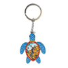 Customised Logo Rhinestone Metal Key Chain Beach Souvenir Sea Turtle Keychain