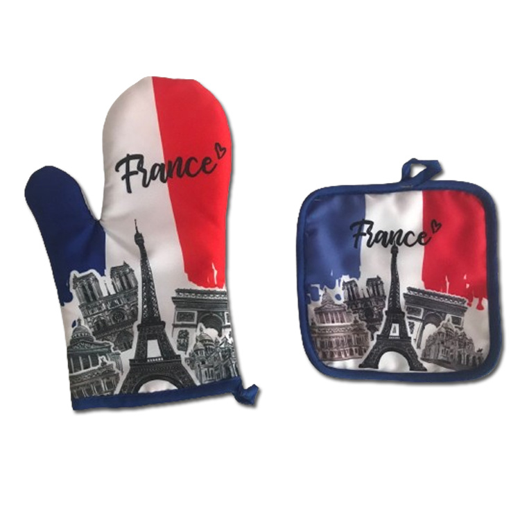 Manufacturer Custom Printed Souvenir Kitchen Oven Gloves Heat Resistant Sublimation Oven Mitt