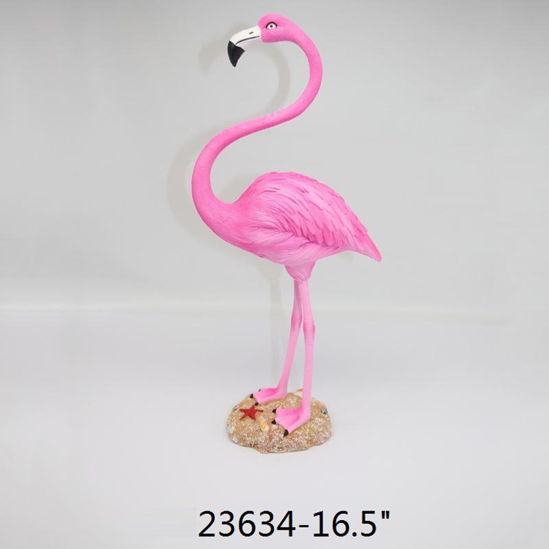 Wholesale Polyresin Pink Flamingo Figurine Decor Resin Flamingo Statue