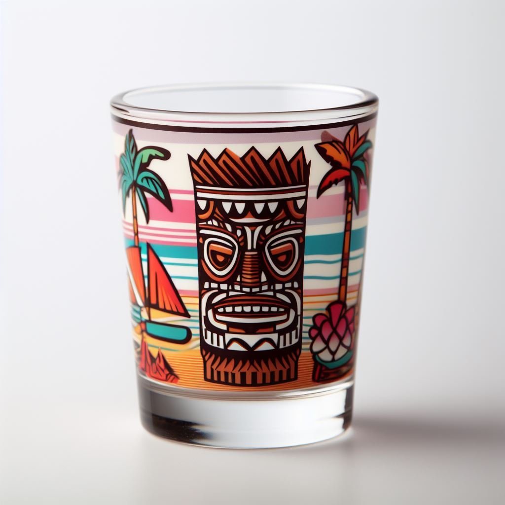 Custom Logo Funny Unique Beach Souvenir Hawaii Tiki Shot Glass