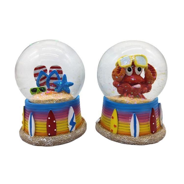 Custom Logo Resin Turtle Water Globe Beach Souvenir Snow Globe with Turtle