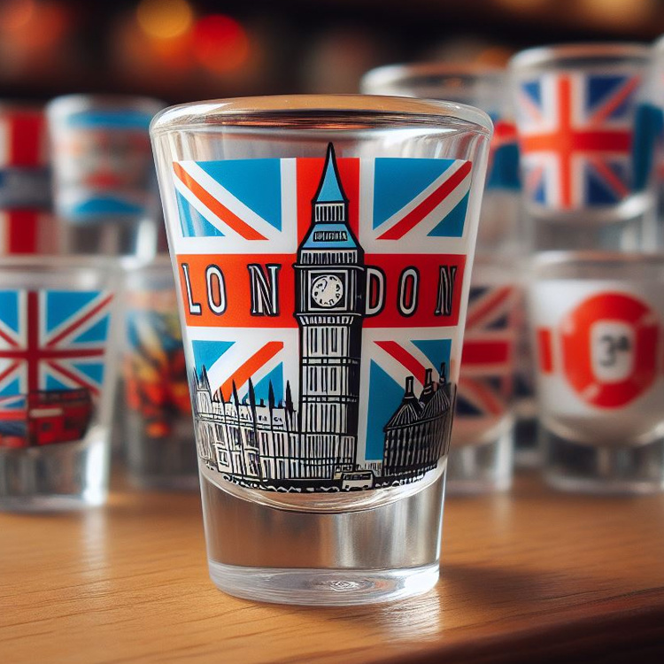 Manufacturer Custom Logo Personalized Tourist Souvenir London Shot Glass