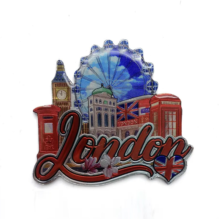 Custom Country City Fridge Magnet Tourist Souvenir London Wooden Magnet