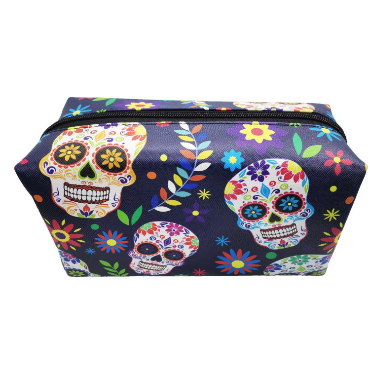 Custom Print PU Leather Skeleton Skull Wallet Souvenir Mexico Skull Purse