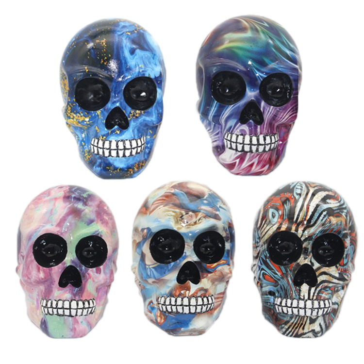 Wholesale Halloween Funny Gifts Resin Decorative Skull Head Statue Skull Figure