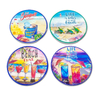 Factory Price Custom 3D Embossed Printing Personalized Drink Beer Ceramic Tourist Souvenir Beach Ocean Wave Coasters