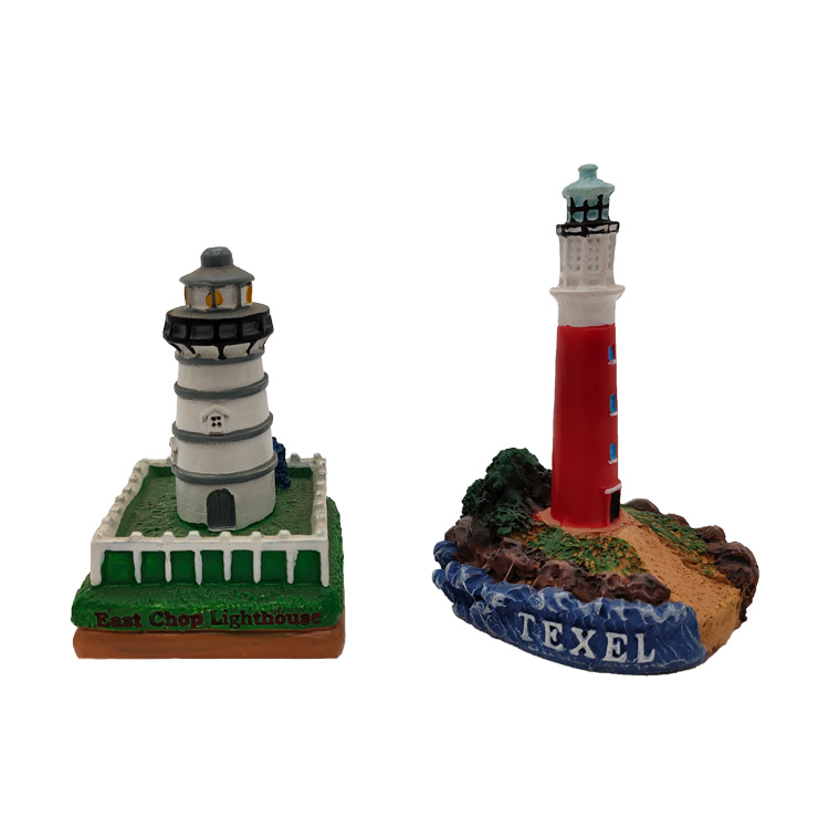 Colorful Resin Souvenir Figurine Lighthouse Decor