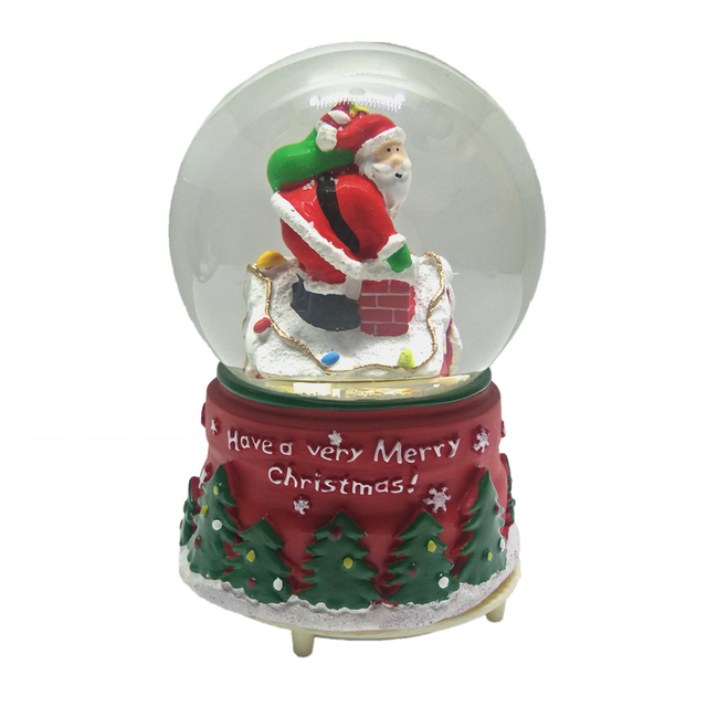 Wholesale Polyresin Craft Christmas Decoration Santa Claus Snow Globe