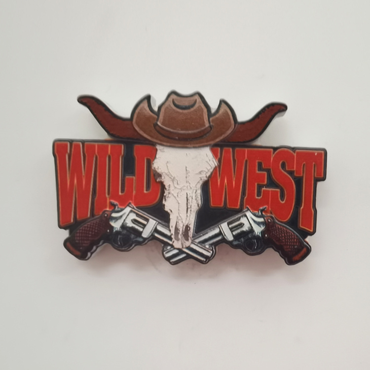 Resin Refrigerator Magnet Retro Western Cowboy Tourist Souvenir Fridge Magnet