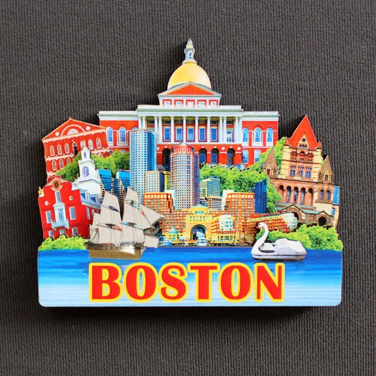 Custom American Cities Travel Gift Wood Fridge Magnet Chicago Souvenirs Magnets