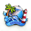 Custom Logo Wood Beach Souvenir Nassau Bahamas Fridge Magnet