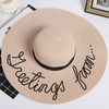 Wholesale Wide Brim Foldable Women Summer Beach Travel Floppy Paper Straw Hats with Custom Logo