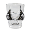 Custom Logo Pirate Sexy Woman Shaped Breast Bikini Glass Skull Boob Shot Glass for Souvenir