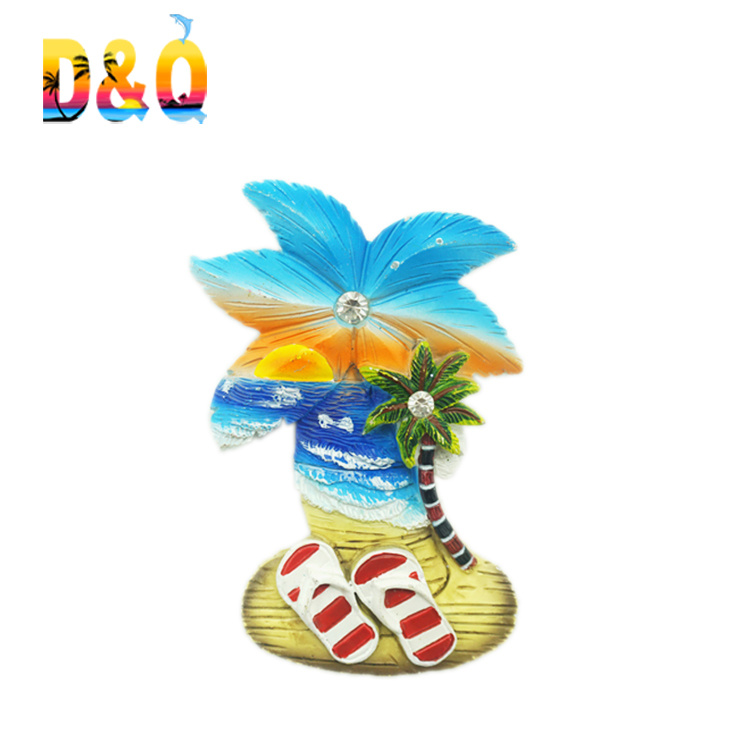 Resin Tourism Gift Beach Souvenir Fridge Magnet with Thermometer