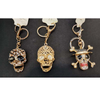 Promotional Gift Bag Car Accessories Keychain Metal Diamond Rhinestones Rose Skull Head Keychain