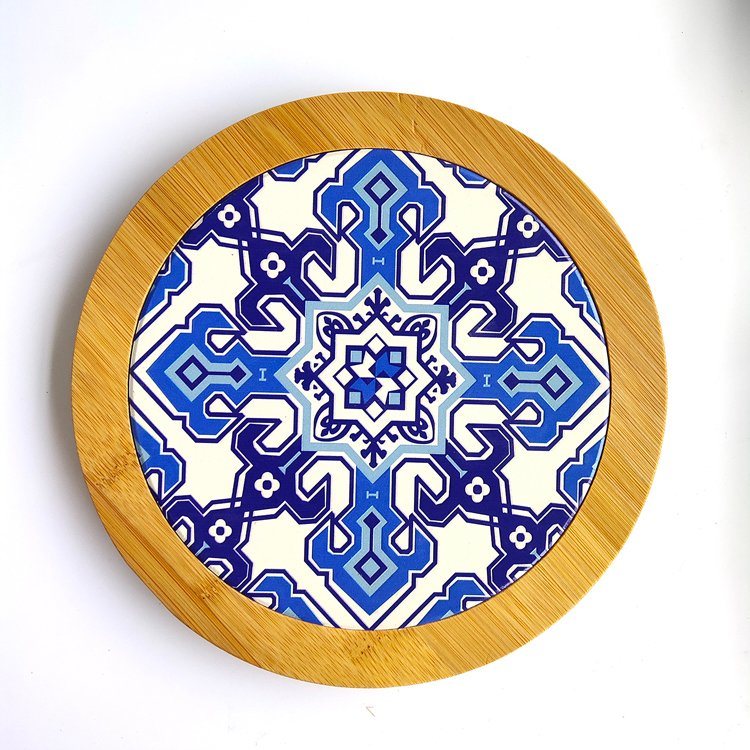 Custom Printing Pot Coaster Ceramic and Bamboo Coasters