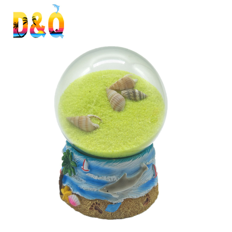 Beach Souvenir Gift Resin Sand Globe