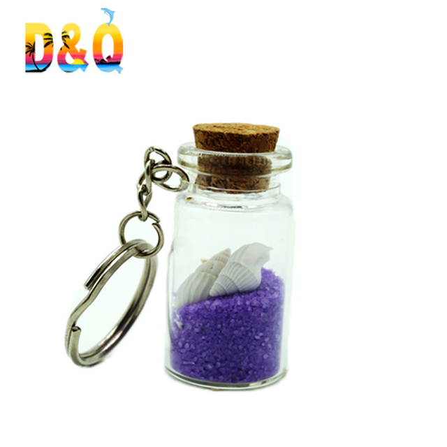 Wholesale Tourist Souvenir Gift Colorful Sand Bottle Keychain