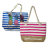 Custom Logo Print Women Summer Beach Tote Bag Canvas Beach Bag