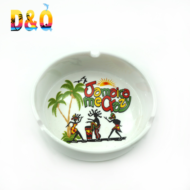 Manufacturer Wholesale Souvenir Personalized Porcelain Smoking Custom Logo Ceramic Ashtray