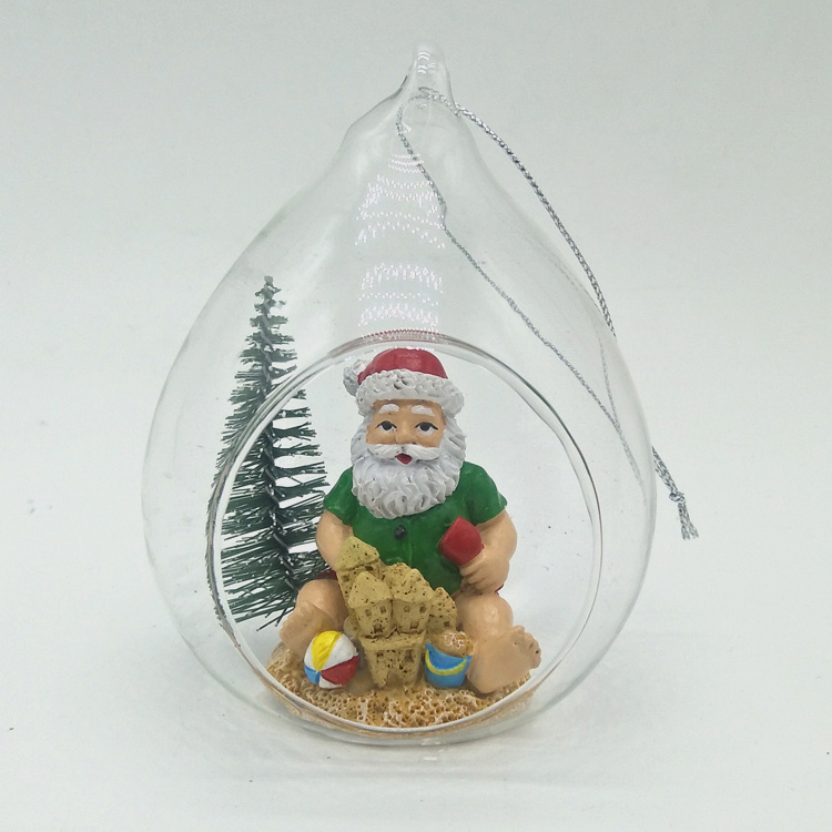 Hand Painting Christmas Tree Hanging Glass Christmas Ornaments