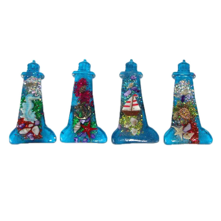 Beach Seaside Transparent Resin Nautical Gift Lighthouse Souvenir Fridge Magnet