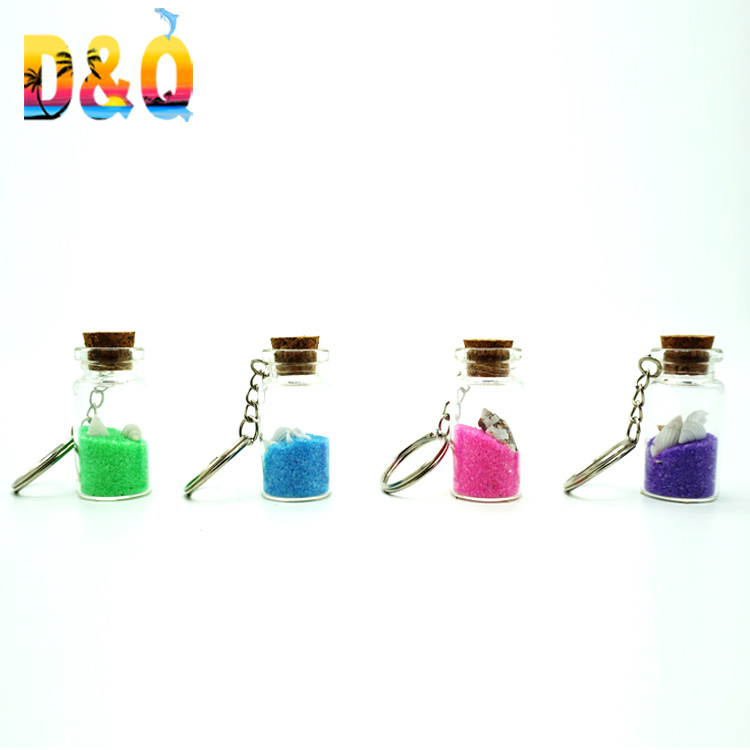 Wholesale Tourist Souvenir Gift Colorful Sand Bottle Keychain