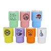 Custom Logo Whiskey Shot Glass Tumbler Stainless Steel 3oz Mini Tumbler With Straw