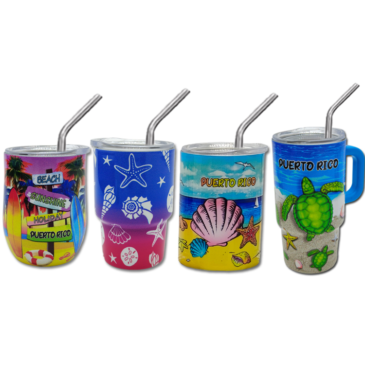 Custom Logo Whiskey Shot Glass Tumbler Stainless Steel 3oz Mini Tumbler With Straw
