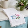 Custom Embroidery logo Tea Towel Ocean Theme Turtle Beach Souvenir Kitchen Cotton Tea Towels