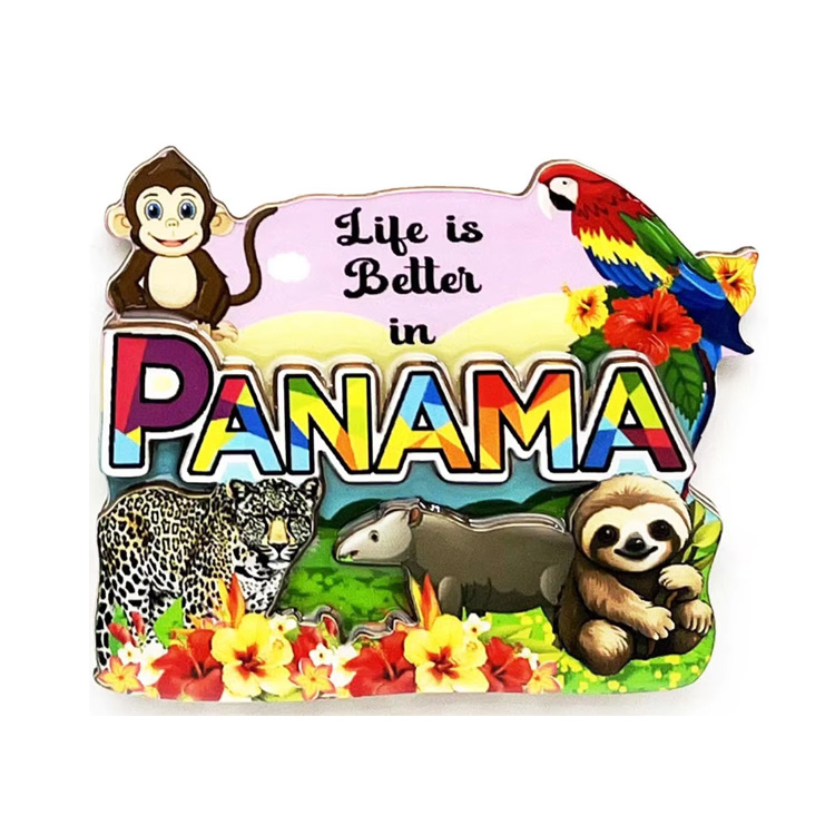 Factory Custom Logo MDF Wood Magnet Travel Gift Parrot Colombia Souvenir Fridge Magnet