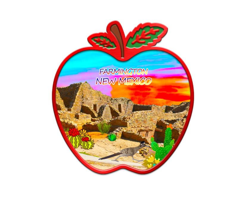 Factory Custom Logo MDF Wood Indian Shiprock USA New Mexico Souvenir Gifts Fridge Magnet