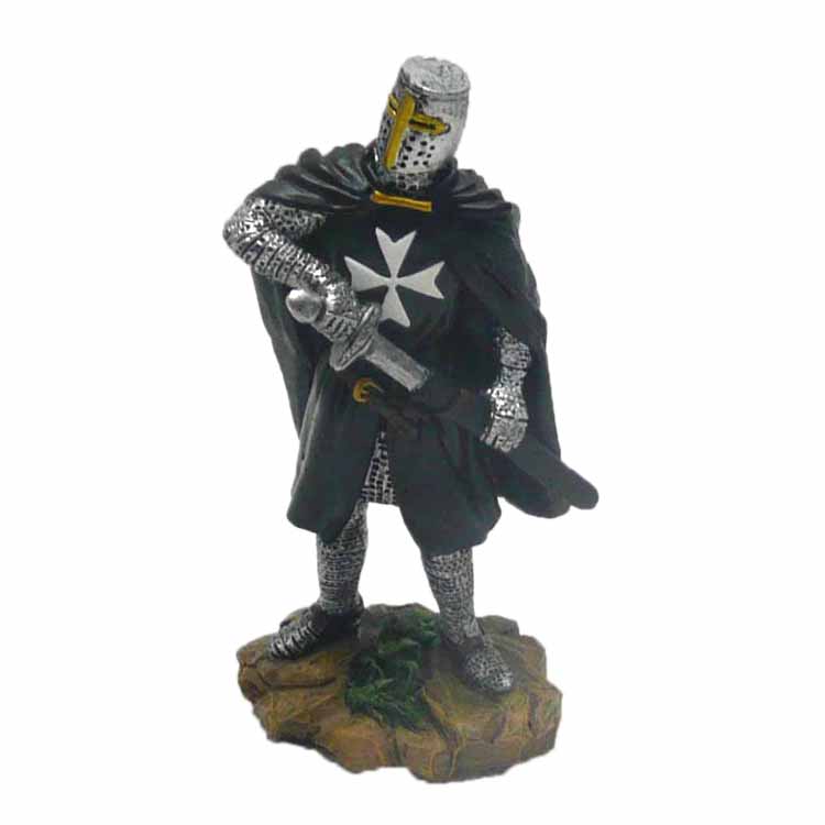 Wholesale Custom Polyresin Craft Tourist Souvenir Crusader Knight Figurine Ornament Resin Crusader Statues