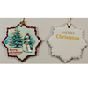 Factory Custom 3d Printed Ceramic Christmas Decoration Hanging Sublimation Ceramic Christmas Ornament