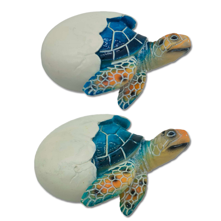Custom Logo Handmade Beach Souvenir Sea Turtle Fridge Magnet Resin Tortoise Magnet
